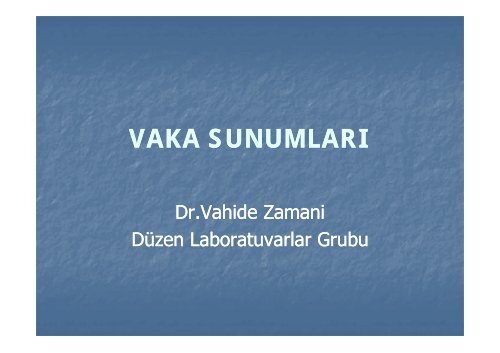 vaka sunumu - DÃ¼zen Laboratuvarlar Grubu