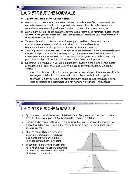 La distribuzione Normale