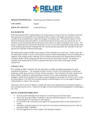 REQUESTED PROPOSAL: Monitoring and Evaluation Consultant ...