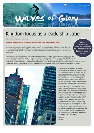 Kingdom focus as a leadership value - Doxa Deo