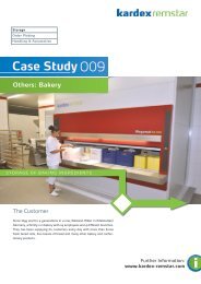 Case Study Others: Bakery - Kardex Remstar