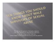 10 Things You Should Know About Male Survivors of Sexual Abuse ...