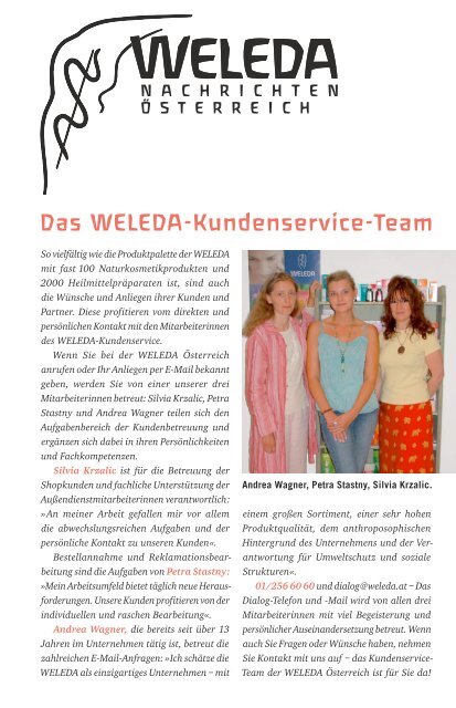 Ausgabe Herbst 2005 - Weleda