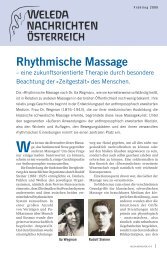 Rhythmische Massage - Weleda