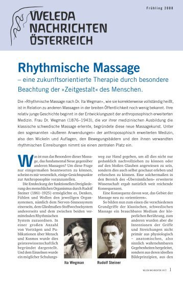 Rhythmische Massage - Weleda