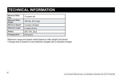 Download Owners Manual - Currie Technologies