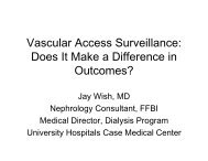 Vascular Access Surveillance - ESRD Network of New England