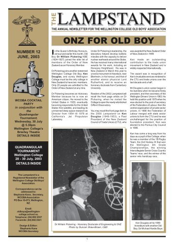 ONZ FOR OLD BOY - Wellington College