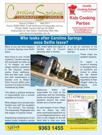 May Edition New:Layout 1 - the Caroline Springs Community Update.