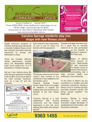 October Edition:Layout 1 - the Caroline Springs Community Update.