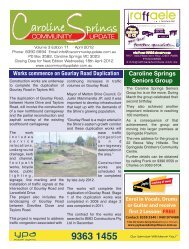 AprilEdition.pdf - the Caroline Springs Community Update.