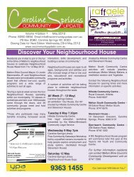 May Edition:Layout 1 - the Caroline Springs Community Update.