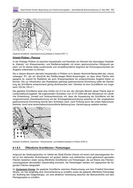 Begründung Flächennutzungplan 2020 - Werder (Havel)