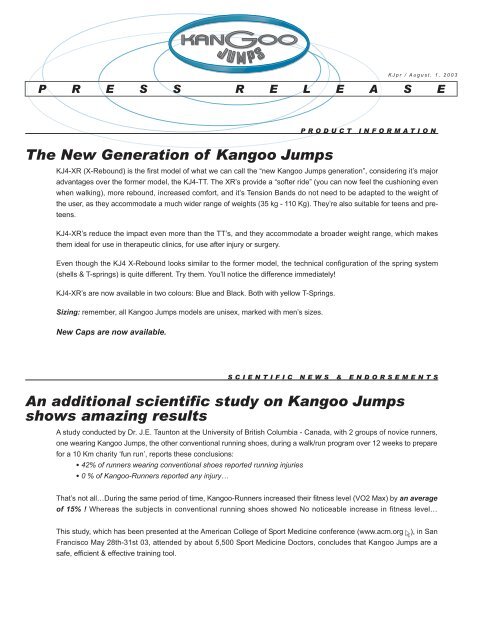 The New Generation of Kangoo Jumps An additional scientific study ...