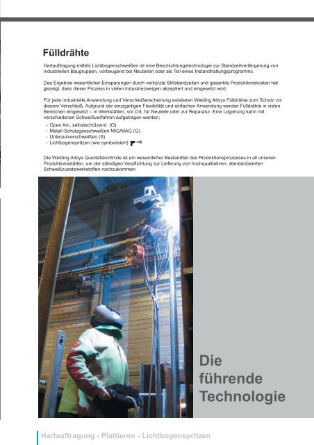 Fülldrahtelektroden Hartauftragung - Welding Alloys