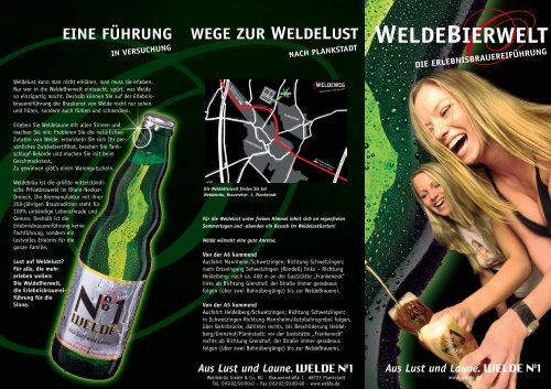 WELDEBIERWELT Aus Lust und Laune. - Weldebräu GmbH & Co KG