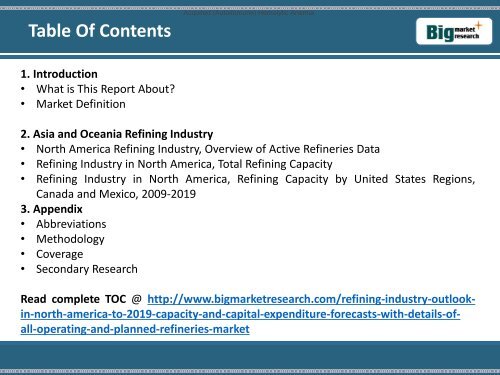 efining Industry Outlook in North America to 2019 : Capacity and Capital Expenditure Forecasts