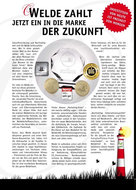 WeldeWelt Ausgabe 2 2011 - Weldebräu GmbH & Co KG