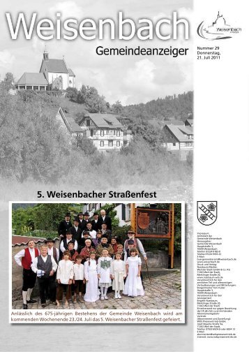 5. Weisenbacher StraÃŸenfest - weisenbach.de