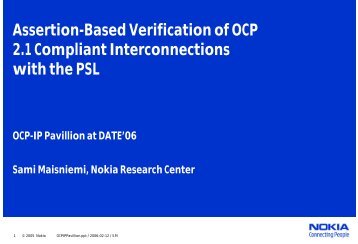 Assertion-Based Verification of OCP 2.1 Compliant ... - OCP-IP