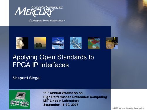 Applying Open Standards to FPGA Interfaces - OCP-IP