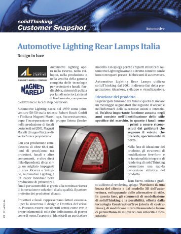 Automotive Lighting Rear Lamps Italia - solidThinking