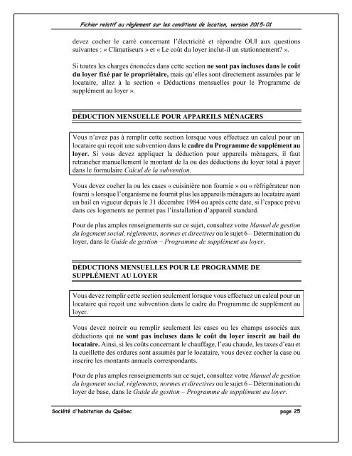 Guide calcul loyer - SociÃ©tÃ© d'habitation du QuÃ©bec