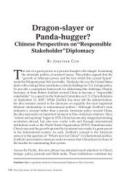 Dragon-slayer or Panda-hugger? - Yale Journal of International Affairs