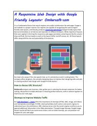 A Responsive Web Design with Google Friendly Layouts- Omkarsoft.com