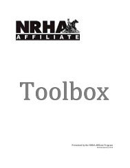 Affiliate Toolbox - NRHA