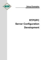 RTPOPC Server Configuration Development