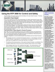 Using the RTP 3000 for Control and Safety