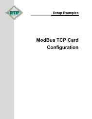 Modbus Communications Card - RTP