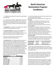 Futurity/Derby Nomination Program Conditions - NRHA