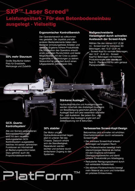 Der SXP Laser Screed - Somero Enterprises