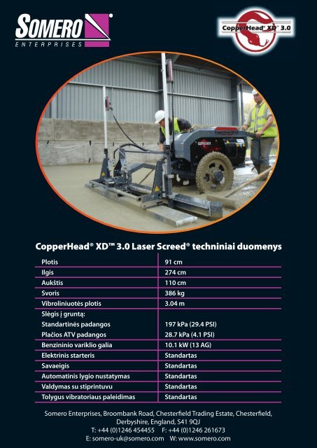 CopperHeadÂ® XDâ¢ 3.0 Laser Screed - Somero Enterprises