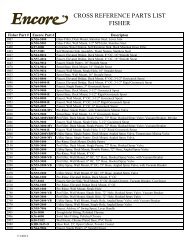NEW CROSS REFERENCE LIST - Encore