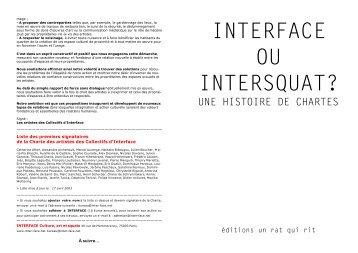 Interface ou Intersquat ? (cahier) - PDF (98.8 ko) - Infokiosques.net