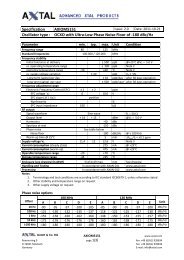 Specification AXIOM5151 Oscillator type : OCXO with Ultra ... - AXTAL