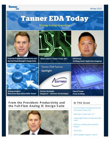 tanner eda Monrovia, california – october 3, 2013 – tanner eda, the catalyst for innovation for the design, layout and verification of analog and mixed-signal integrated circuits (ics), has appointed icon design automation pvt ltd, of bangalore, india, to provide sales and support for all tanner eda products in india. tanner eda Monrovia, california – october 3, 2013 – tanner eda, the catalyst for innovation for the design, layout and verification of analog and mixed-signal integrated circuits (ics), has appointed icon design automation pvt ltd, of bangalore, india, to provide sales and support for all tanner eda products in india.