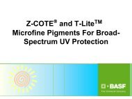 Z-COTE and T-Lite Microfine Pigments For Broad- Spectrum UV ...