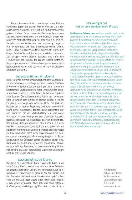 Weleda Magazin, Sommer 2011 PDF-Download