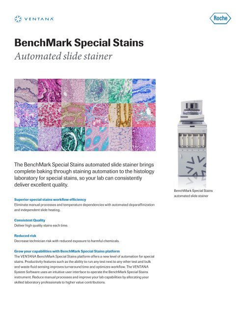 BenchMark Special Stains brochure - Ventana Medical Systems