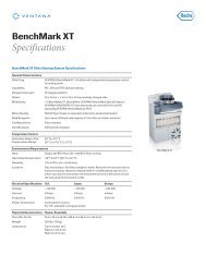 Benchmark Gx Instrument BenchMark GX Spec Sheet - Ventana Medical Systems