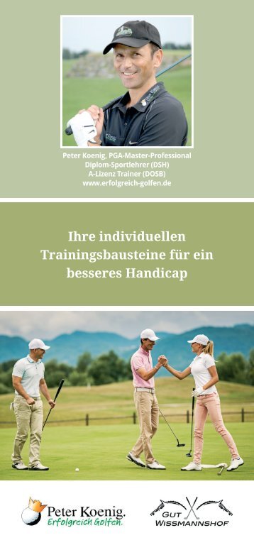 Ihre individuellen Trainingsbausteine für ein besseres Handicap