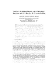 Semantic Mapping Between Natural Language Questions and ... - DISI