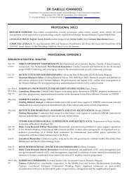 extended version of Isabelle Ioannidess CV - European Foreign and ...