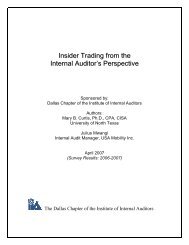 Insider Trading from the Internal Auditor's Perspective