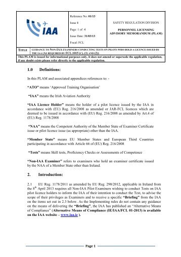 Application for JAR-66 Licence - Irish Aviation Authority