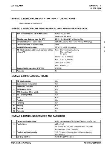 EINN - Irish Aviation Authority